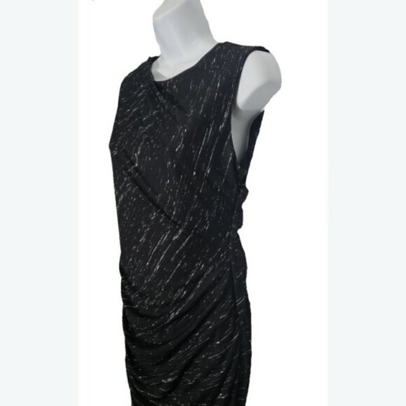 Dknyc Party City Holiday Festive LBD NWT Shiny ASYMMETRICAL DRESS - Women's - Picture 1 of 7